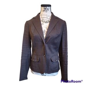 Banana Republic Brown Linen Blend Blazer